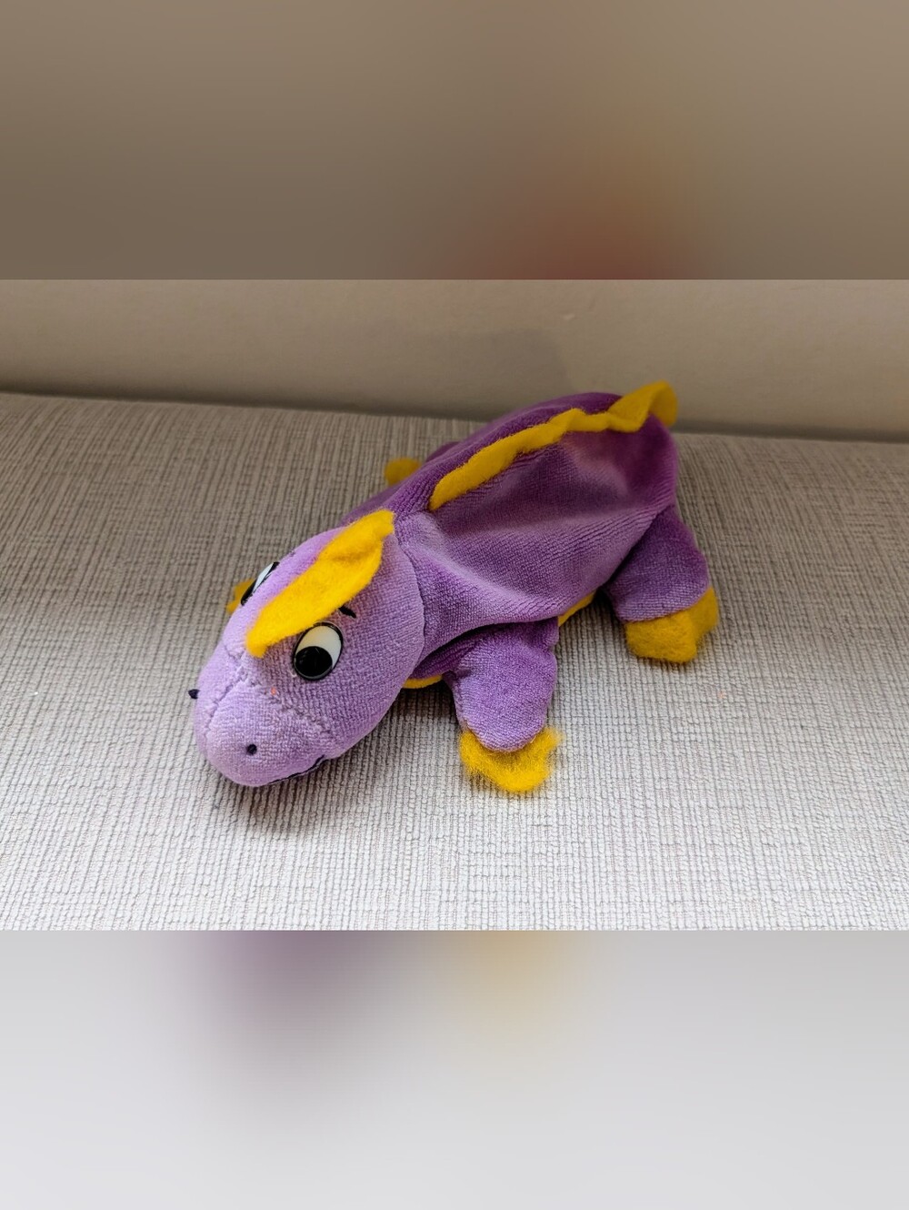 Purple and Yellow Dinosaur Plush Toy